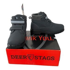 Deer Stags Marker Navy Waterproof Boots Boys Size 2 Medium